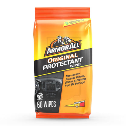 Armor All Toallitas Limpiadoras de Interior para Auto, 60 Unidades - Protector (60 unidades)