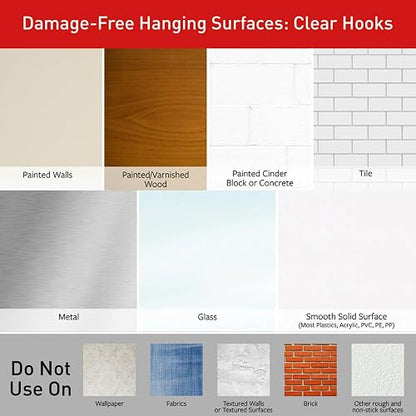 Command - Ganchos metálicos pequeños de color latón, 4 ganchos y 5 tiras de comando, ganchos de pared sin daños con tiras adhesivas, ganchos adhesivos sin herramientas para colgar la decoración del