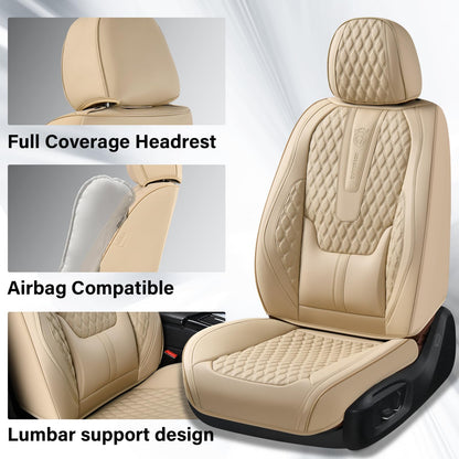 Coverado Front Seat Cover, Funda de Asiento de Automóvil Nappa Piel para Automóviles Funda de Asiento para Automóviles