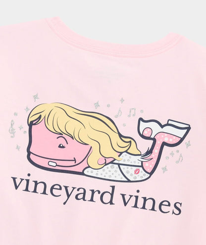 Vineyard Vines - Playera de Manga Corta con Bolsillo para niñas, Bebida Rosa