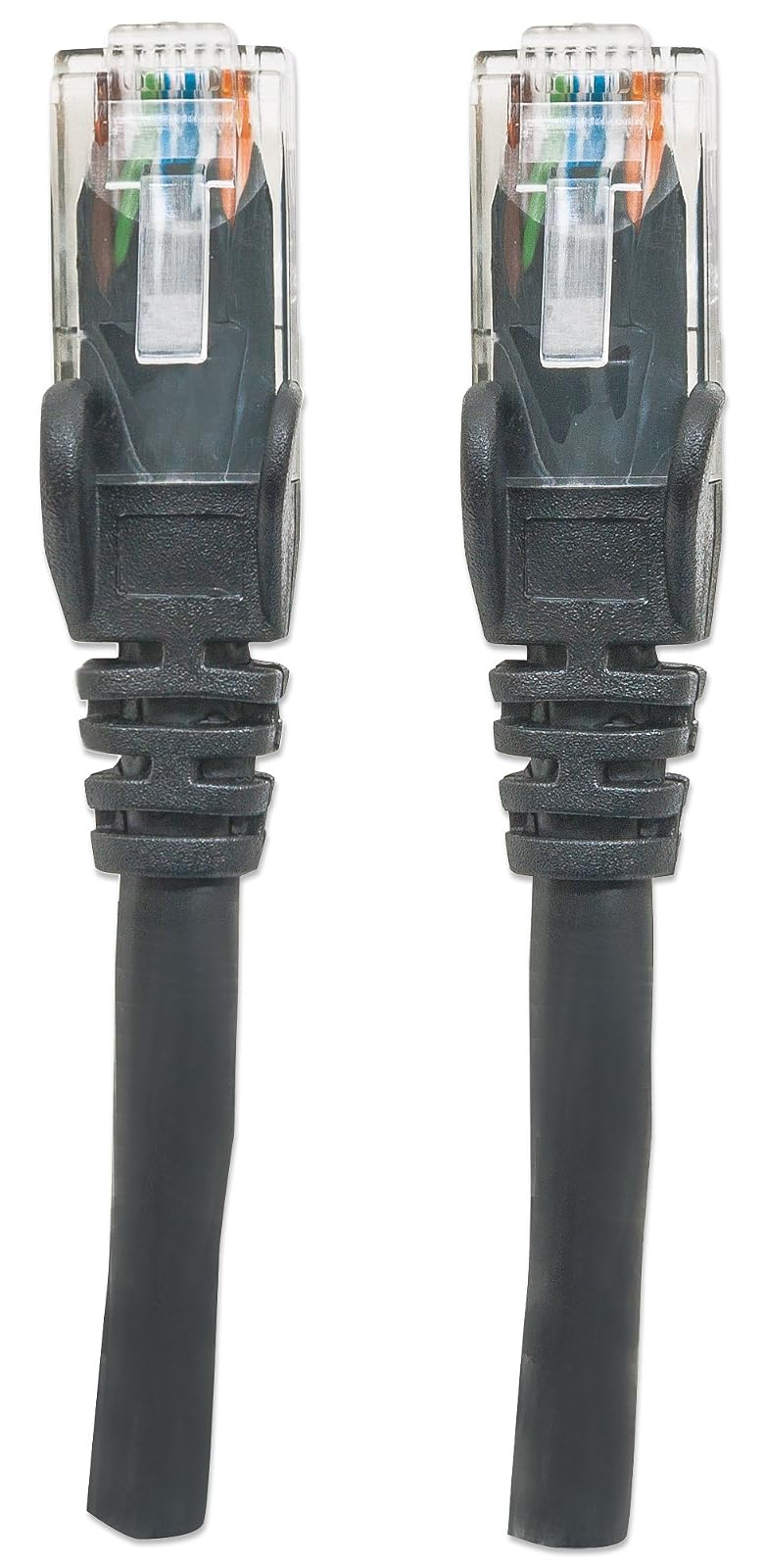 Intellinet - Cable Patch UTP Cat 6 Negro, Longitud de 3 m, 100% Cobre, con contactos chapados en Oro, con Botas de Seguridad, flexibilidad sin deformaciones, Color Negro