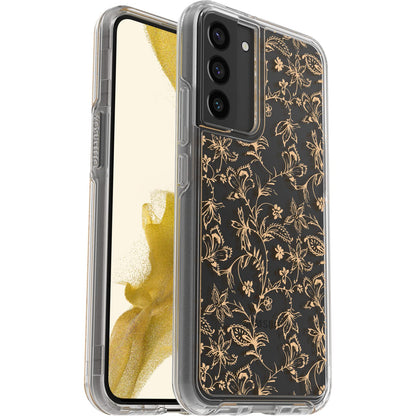 OtterBox Symmetry Funda para Galaxy S22+ - Wallflower - SERIE CLARA DE SIMMETRÍA - Estuche
