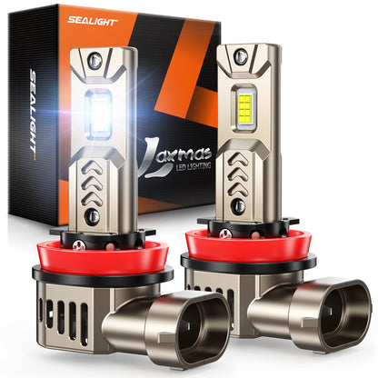SEALIGHT Bombillas LED para Faro Delantero, 6500K Blanco Frío, Paquete de 2 - L2S H11