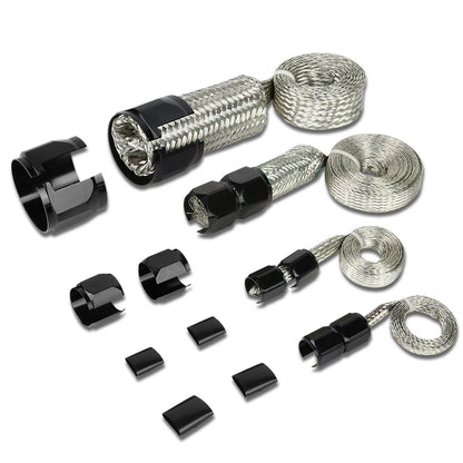 DNA Motoring Kit de Manguera de Freno de Acero Trenzado de Ajuste Universal, BH-BK