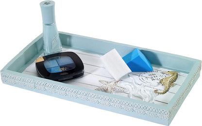 Avanti Linens - Bandeja Decorativa, Organizador de encimera, decoración Elegante de Granja (colección de Conchas de Granja)