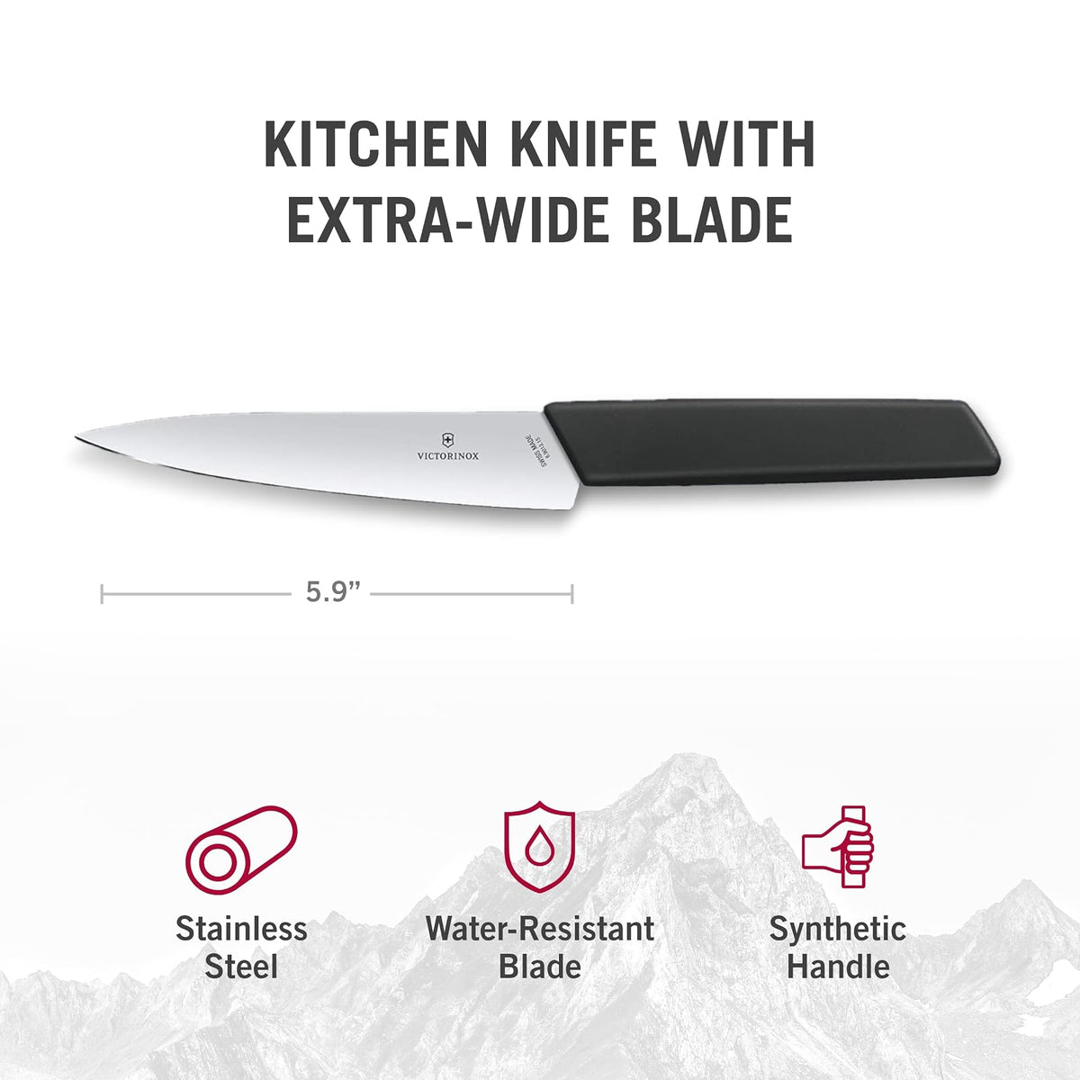 Victorinox 6.9013.15B Cuchillo Para Cocina, 15 cm, Negro