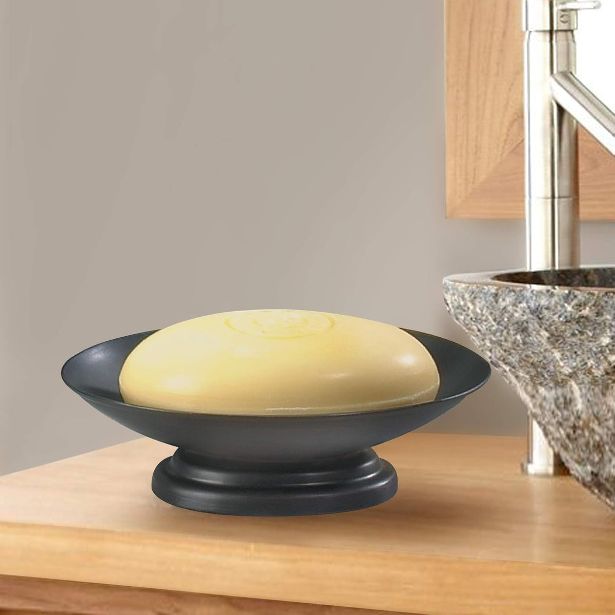 nu steel Nusteel Bogart - Jabonera para Barra para mostrador de baño, Ducha, esponjas de Cocina, fregadores, Bronce aceitado