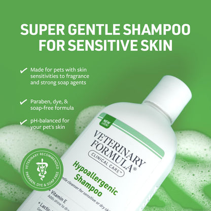 Synergylabs Veterinary Formula Clinical Care Hypoallergenic Shampoo for Dogs and Cats; 16 fl. oz.