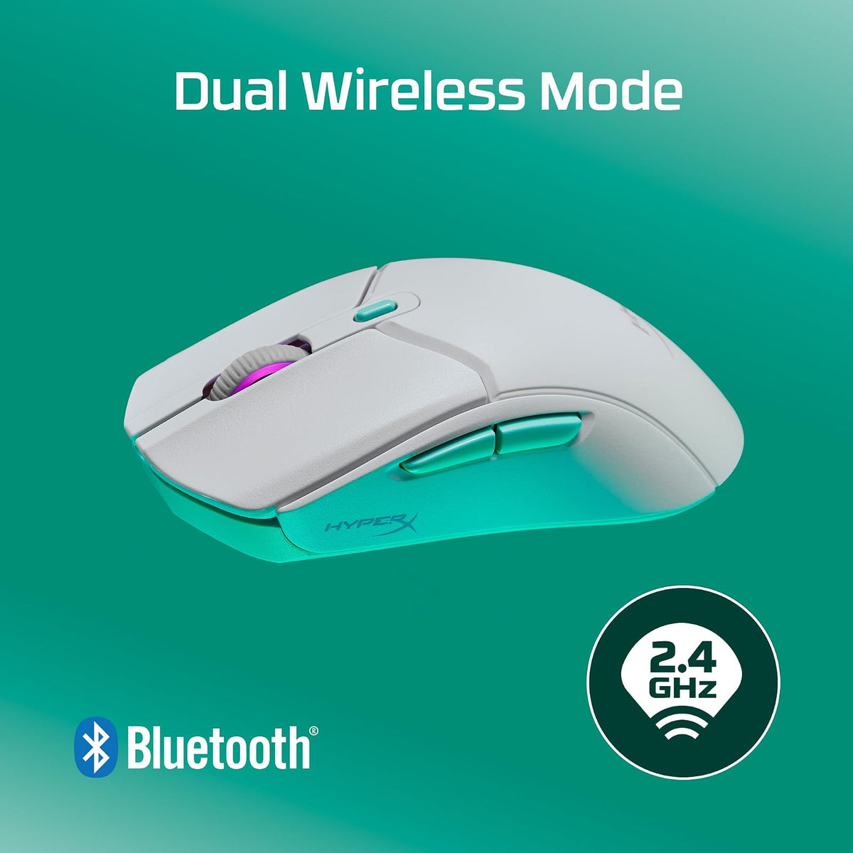 HyperX Mouse Pulsefire Haste 2 Core Inalámbrico - para Juegos/Gaming, Batería de Larga duración, Ligero, Sensor de núcleo Personalizado, Conectividad inalámbrica Dual, Negro (8R2E6AA)