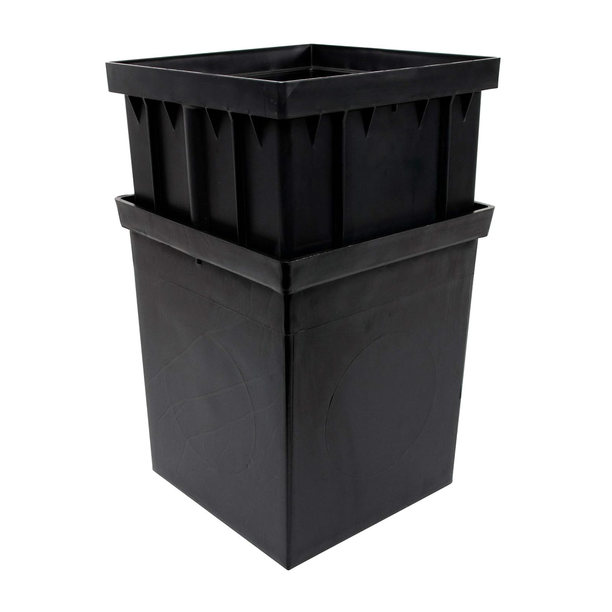 NDS Raindrip 1216 12" No Bottom Catch Basin Riser, Black