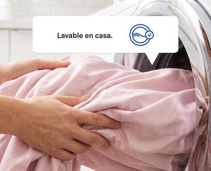 Luuna Juego de Sábanas Matrimonial de Bambú 300 Hilos, 1 Juego de 4 Piezas, Suaves, Frescas, Transpirables y Resistentes, Alta Calidad, Marca Mexicana (Rosa)