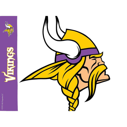 Tervis NFL Vaso Individual con tapa, NFL Minnesota Vikings Colossal, Transparente, 24 Oz, 1