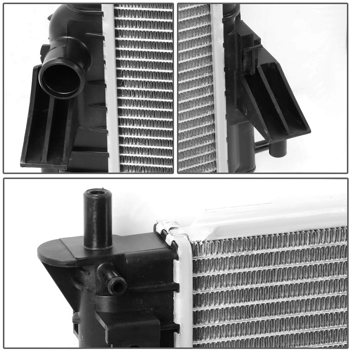 DNA Motoring DPI 2789 Radiador de núcleo de aluminio de 1 fila compatible con Mustang AT&MT, CU2789 8012789 4R338005CE 4R3Z8005CA 9R3Z8005B BR3Z8005A, OEM-RA-2789