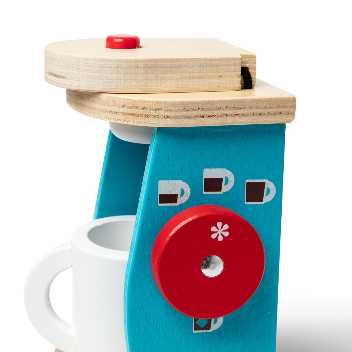 Melissa & Doug Juego de Cafetera para Preparar y Servir Café, Accesorios de Cocina, Juguete de Madera, Juego Imaginativo (12 Piezas)