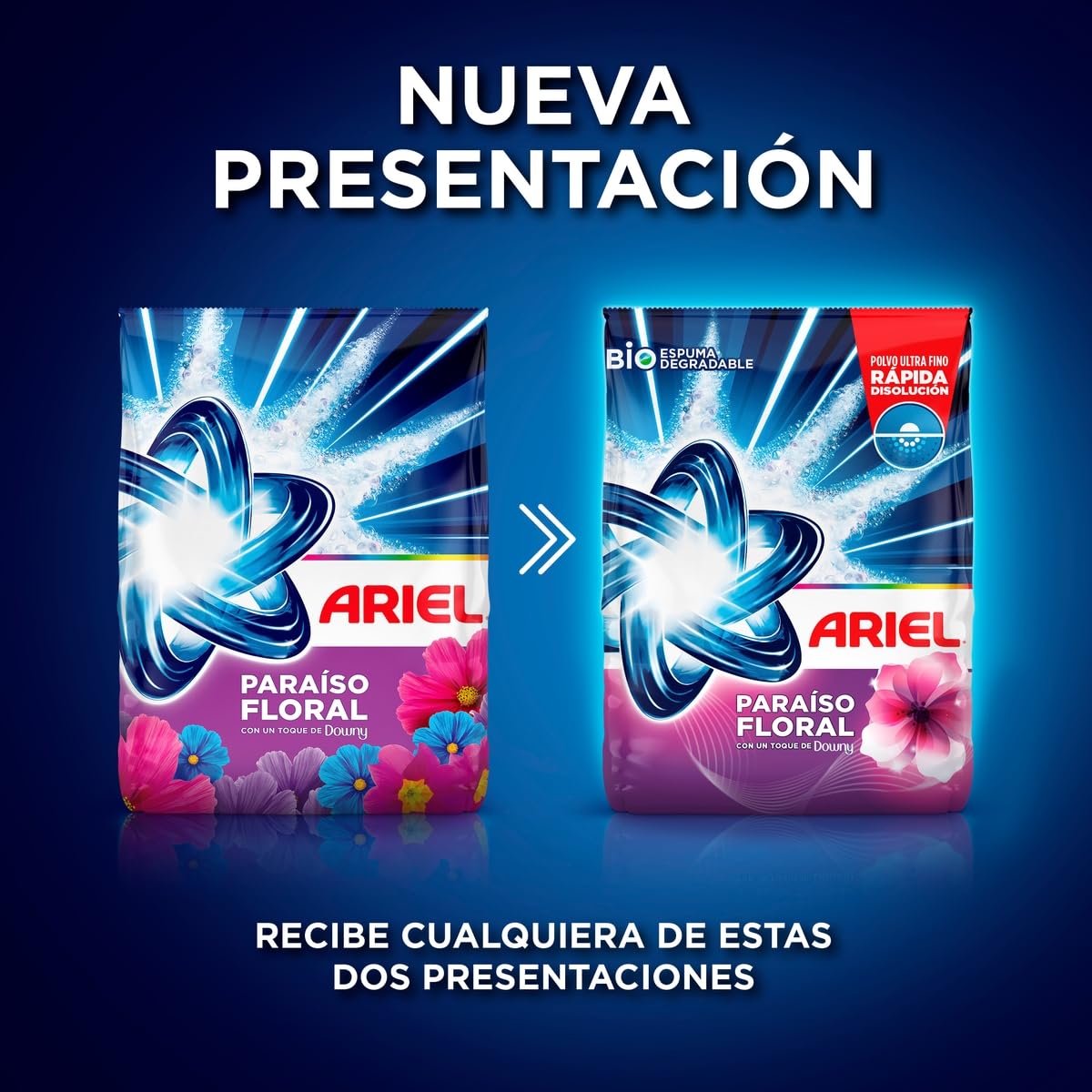 Ariel Paraíso Floral Detergente en Polvo, Jabón en Polvo para Ropa 4kg