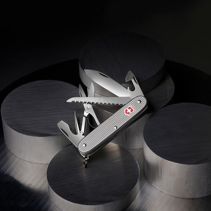 Victorinox Navaja Farmer X Alox Estriado, 10 Usos, Plata