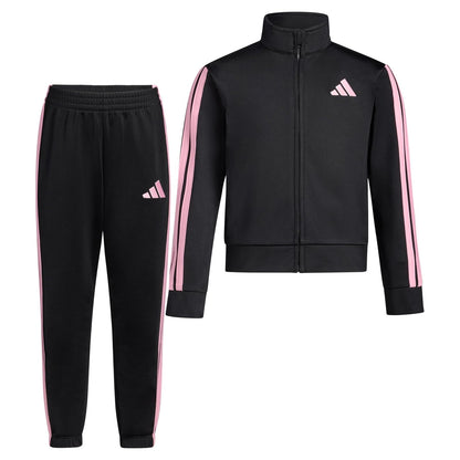 adidas Conjunto Deportivo de Chamarra y Pants para Niña - 4 Años - Negro - Rosa