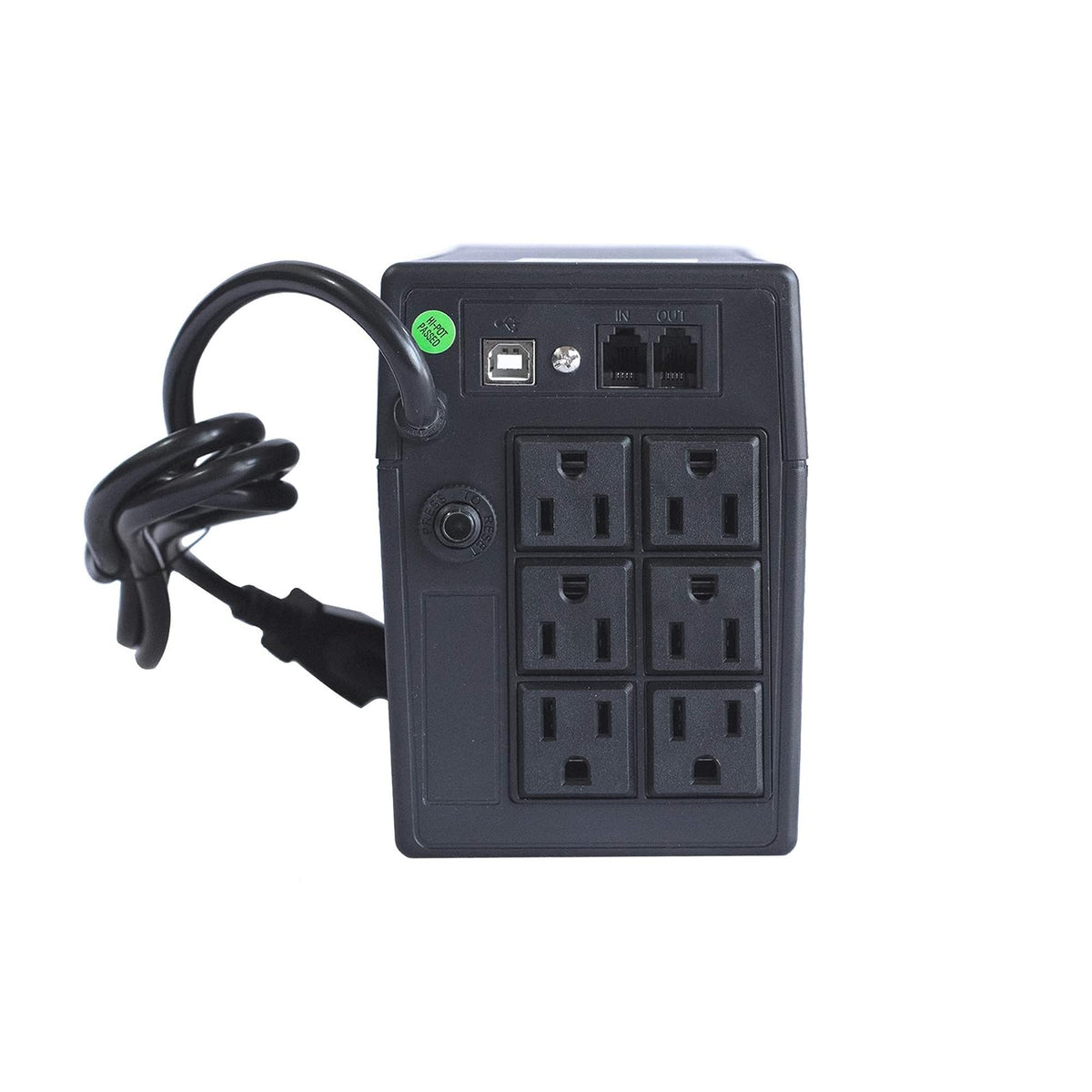 Smartbitt - No-Break Interactivo, Regulador y Supresor de Picos - UPS Ideal para apagones y Cortes de energía - Batería de Respaldo - Negro (900 Va, Hogar y Oficina)