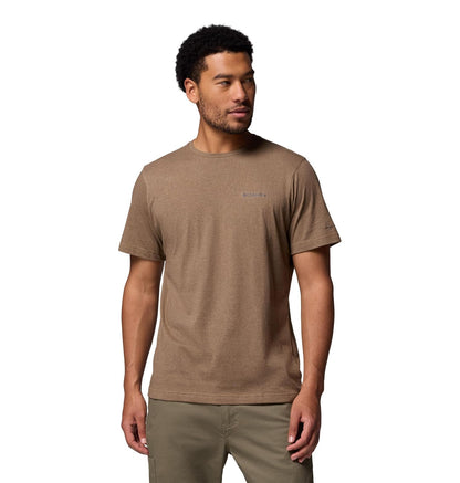 Columbia Thistletown Hills Camisa de Manga Corta para Senderismo, Hombre - multicolor - fantasía (Delta Heather) - XS