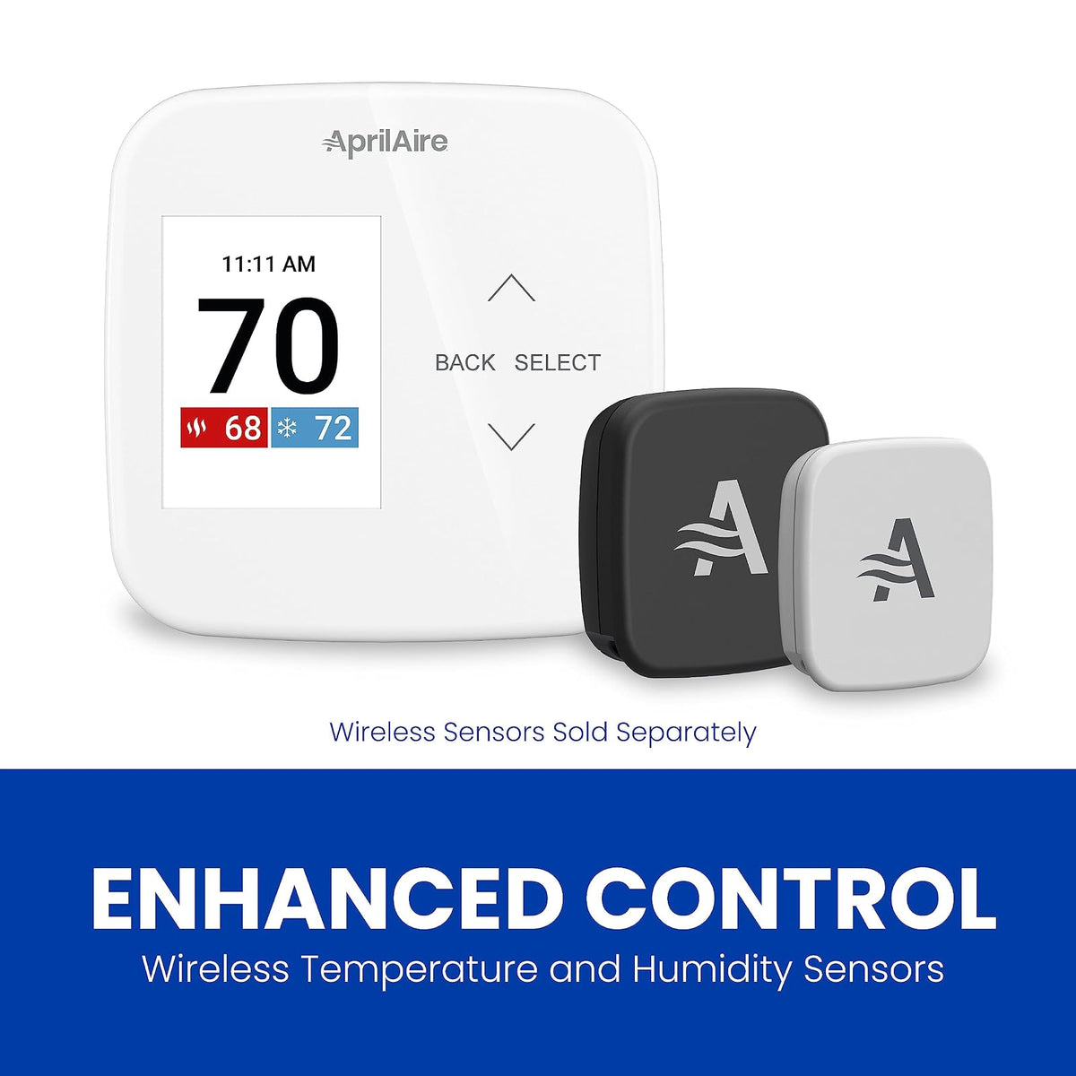 Aprilaire S86WMUPR - Termostato programable Wi-Fi, multietapa Universal con Control IAQ, etapas de Calor y frío 2H/2C o etapas de Bomba de Calor 4H/2C