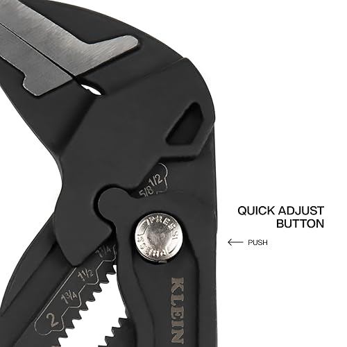 Klein Tools D53110 Llave de alicates compacta, ajustable de alto apalancamiento con mordazas suaves, 10 pulgadas