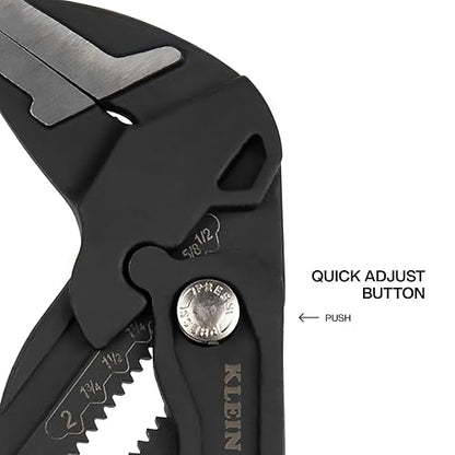 Klein Tools D53110 Llave de alicates compacta, ajustable de alto apalancamiento con mordazas suaves, 10 pulgadas