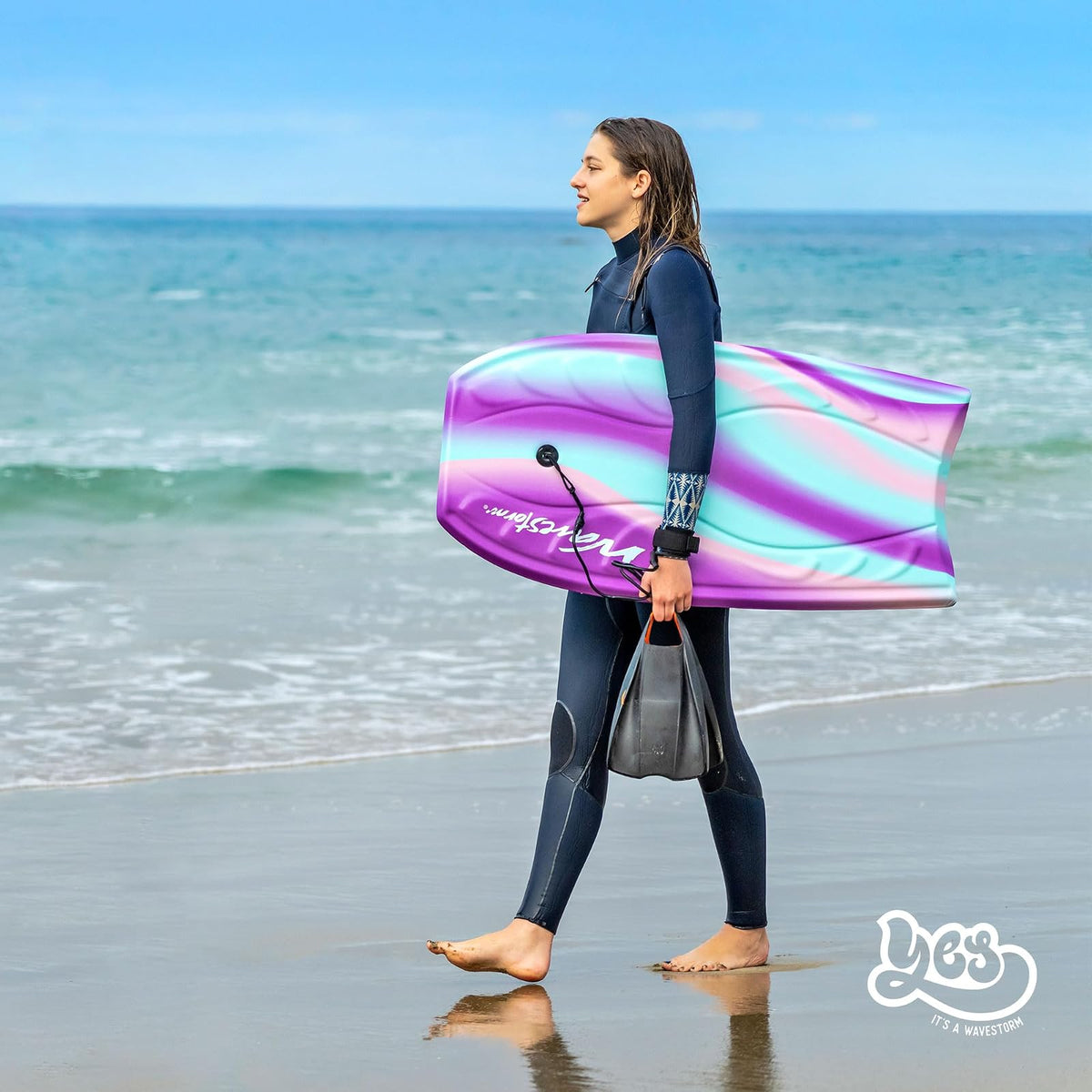 Wavestorm Foam Bodyboard 40" | Recreational Beginners All Surfing Levels | Contoured Deck and Channel Bottom | for Lake Pool Beach | Rigidity Built for Performance Wave Riding