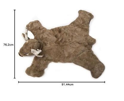 Carstens Plush White Tail Deer Snimal Rug, Small