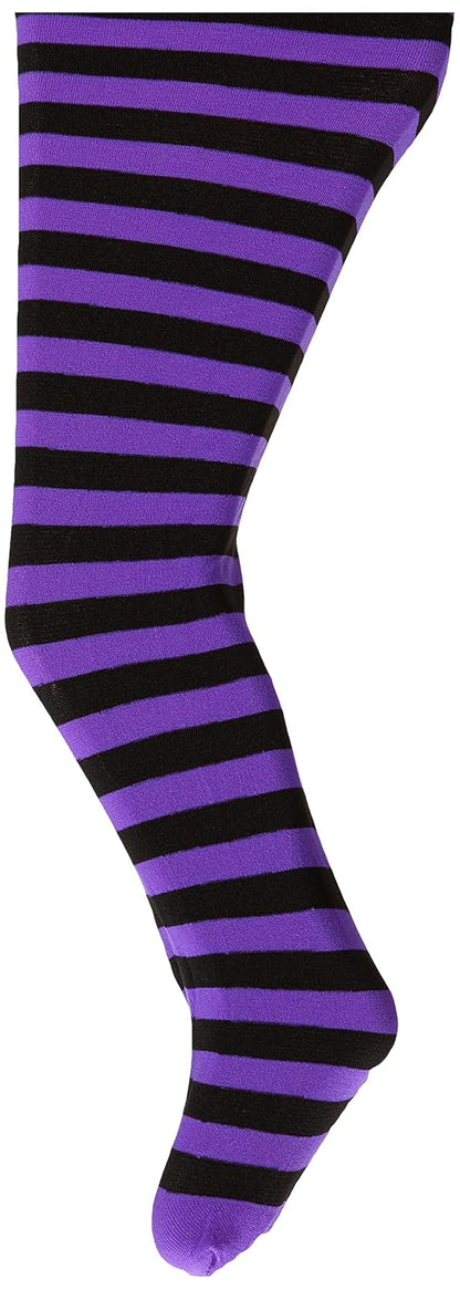 Jefferies Socks Calcetines a Rayas para Niña - 2-4 Años - Púrpura - Negro