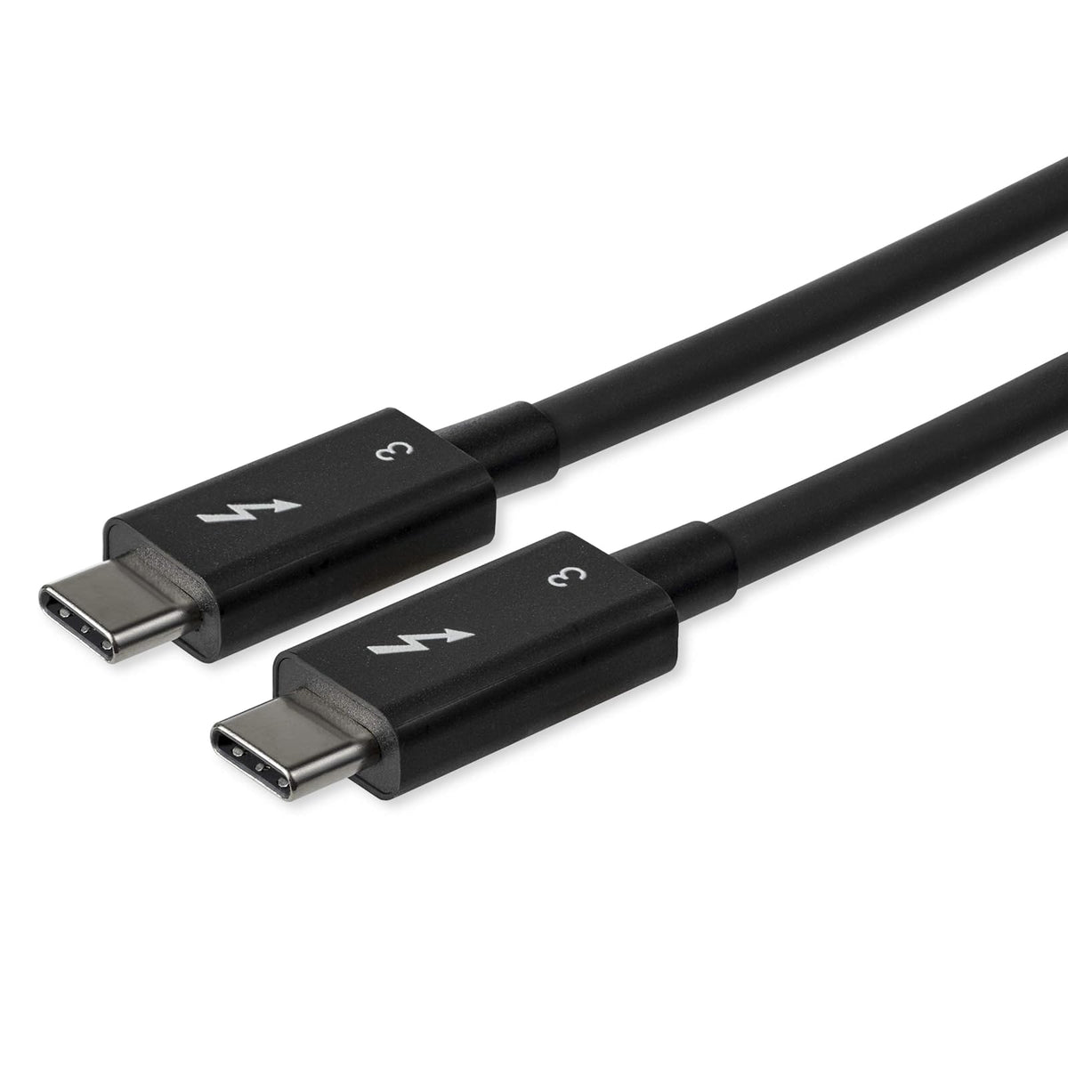 StarTech.com TBLT34MM80CM - Cable Thunderbolt (Masculino, Masculino, 0.8 m, Negro, Níquel, 40 Gbit/s)