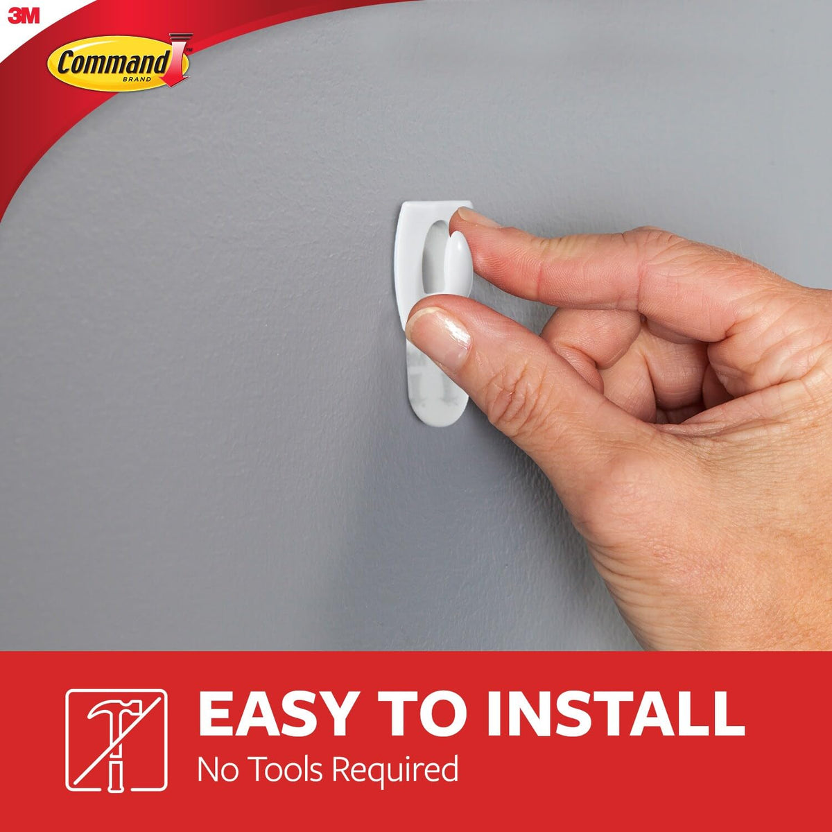 Command Mini Hooks Value Pack, White, 18-Hook