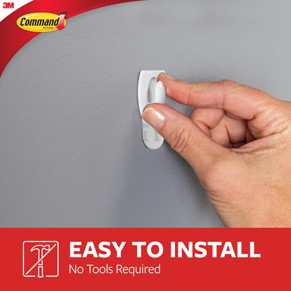 Command Mini Hooks Value Pack, White, 18-Hook