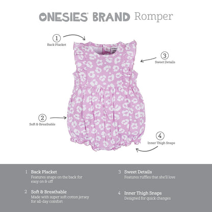 ONESIES 3-pack Romper Mameluco bebés niñas