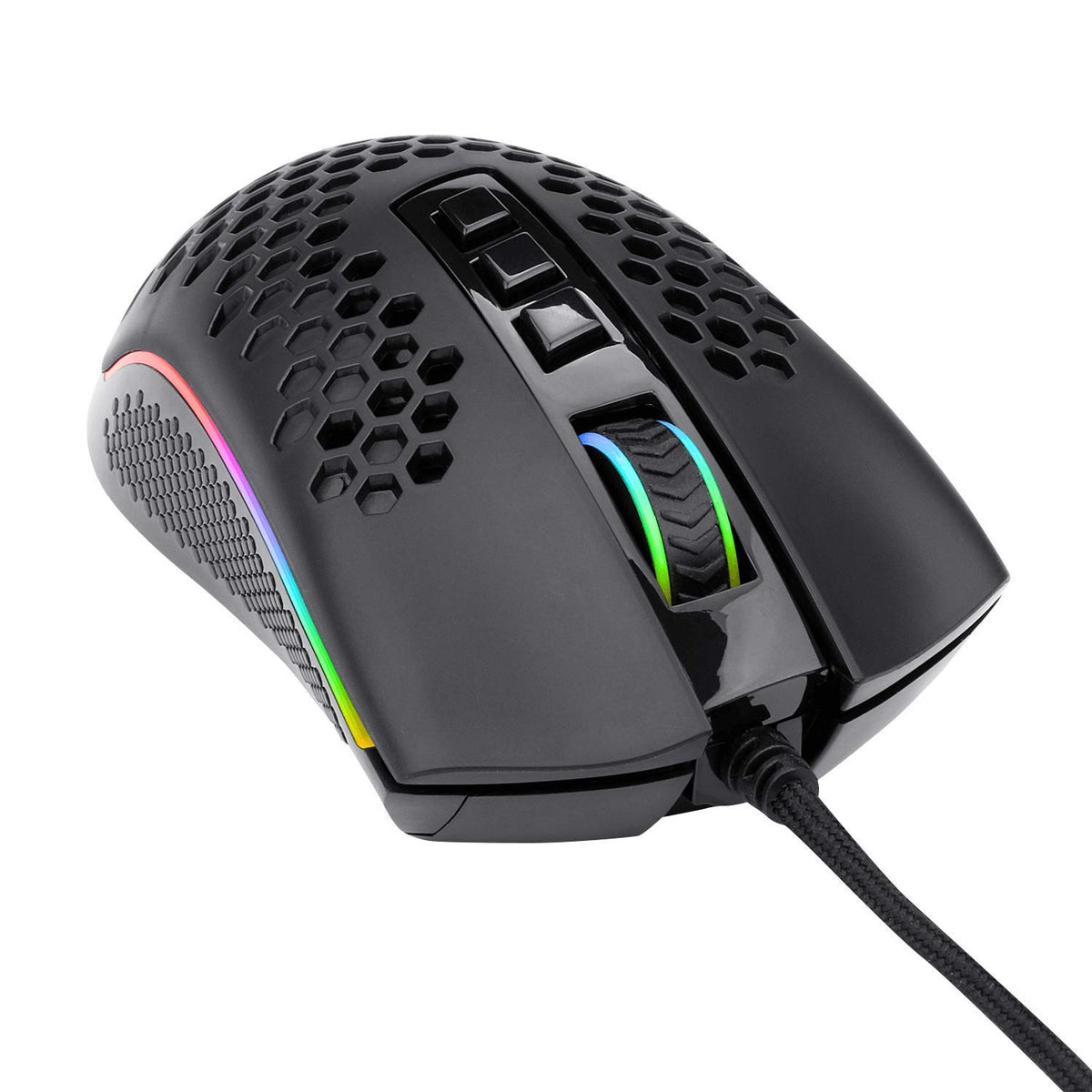 Redragon M988 Mouse Gamer Óptico Cable USB, Retroiluminación RGB, 8 Botones programables, 32,000 dpi, Storm Elite Mouse para PC