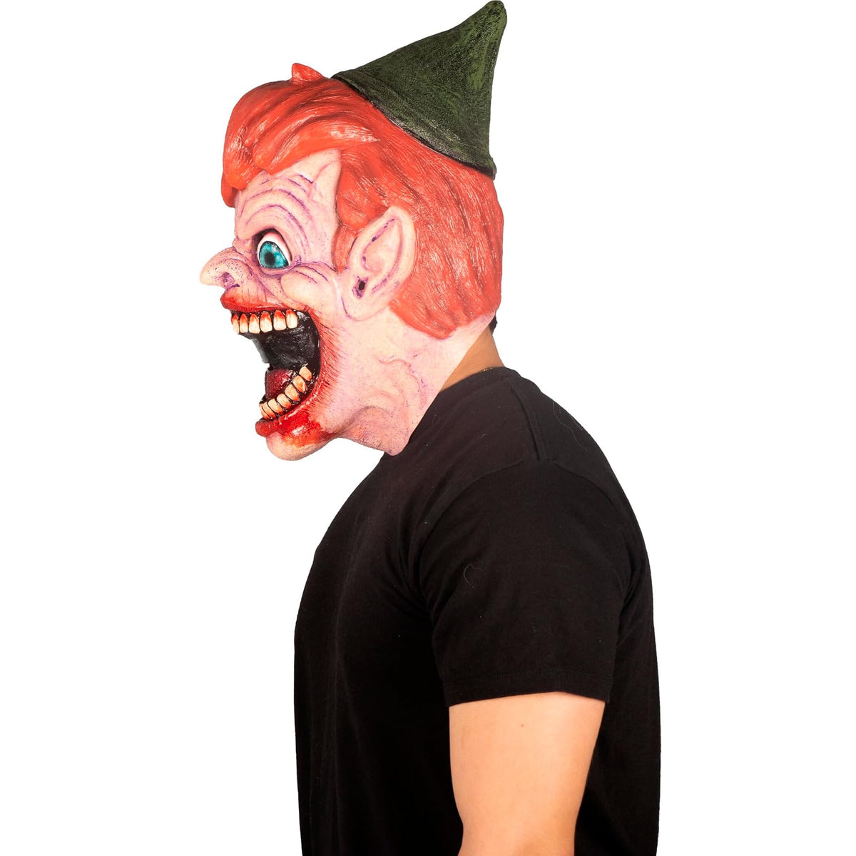 Ghoulish Productions Máscara Creepy Peter – Máscara de Látex con Diseño Caricaturesco y Sonrisa Perturbadora Pintada a Mano – Ideal para Halloween, Cosplay, Disfraces de Terror y Coleccionistas