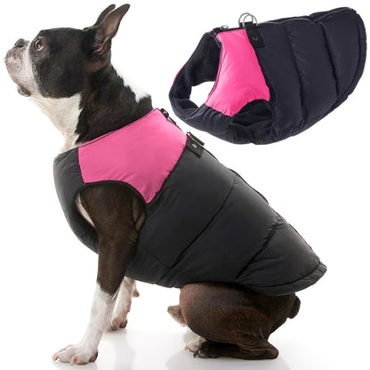 Gooby Chaleco Acolchado con Cierre para Perro - Small chest (~15.5") - Rosado