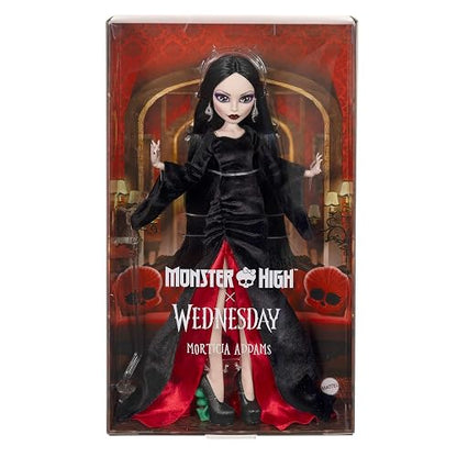 Monster High Skullector Muñeca de Colección Morticia 6+ Años | Inspirada en un ícono gótico; figura premium para exhibición