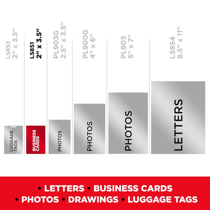 Scotch LS851G Self-Sealing Laminating Pouches, 9.5 mil, 2 7/16 x 3 7/8, Business Card Size (Pack of 25)