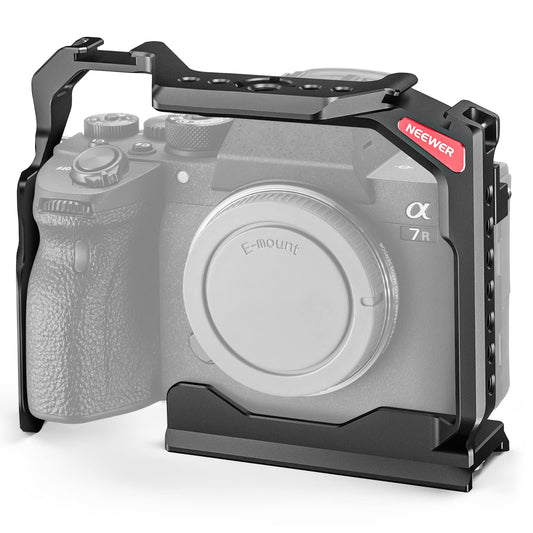 NEEWER - Jaula Completa para cámara Compatible con Sony a7R V/a7R IV/a7 IV/a7S III/a1, Aparejo de cámara de Video de Aluminio con Acceso Completo/Base QR Tipo Arca para Interruptor rápido, Compatible
