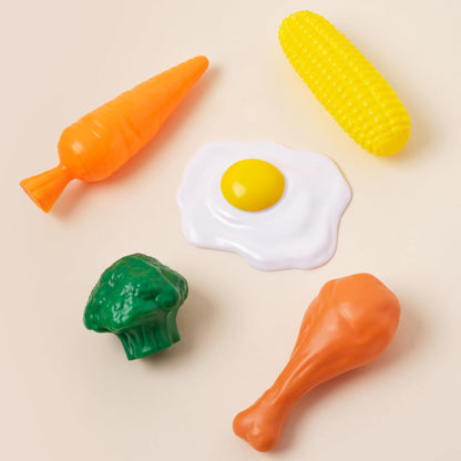 KidKraft 63186 Juego Infantil de Utensilios de Cocina Deluxe, Juego de imitación para niños con Comida de Juguete de Aspecto Realista