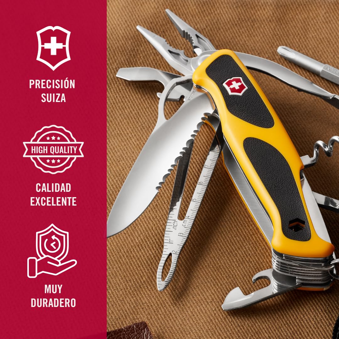 Victorinox Rangergrip Boatsman, color Amarrillo/Negro, 130 mm, 22 Usos