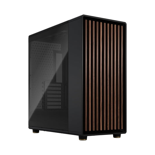 Gabinete Fractal Design North XL E-ATX – Negro, Diseño Estético con Panel de Madera, Soporte para GPUs de hasta 330 mm