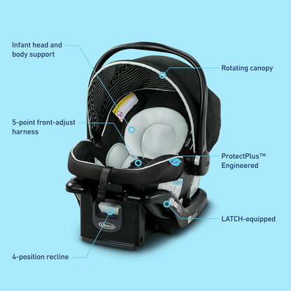 Graco Asiento De Automóvil Para Bebé, Studio, Paquete De 1 Count