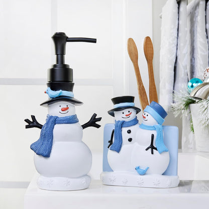 SKL Home Christmas/Winter Friends - Soporte para Cepillo para Polvo de Dientes, Color Azul