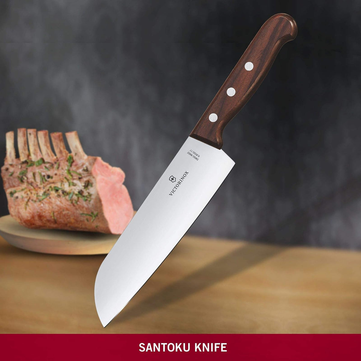 Victorinox Küchen-Santokumesser Palisandergriff Rostfrei In Geschenkschachtel-Cuchillo de Cocina