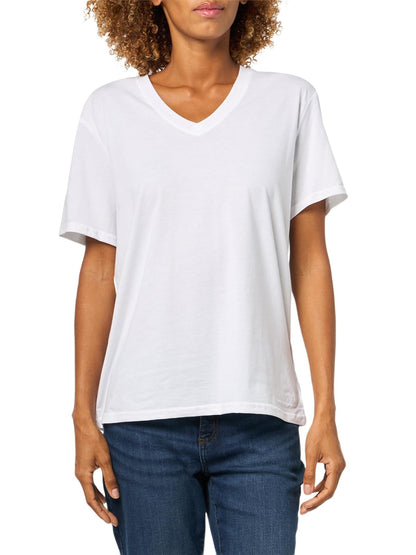 Calvin Klein - Playera de Ajuste clásico con Cuello en V para Mujer