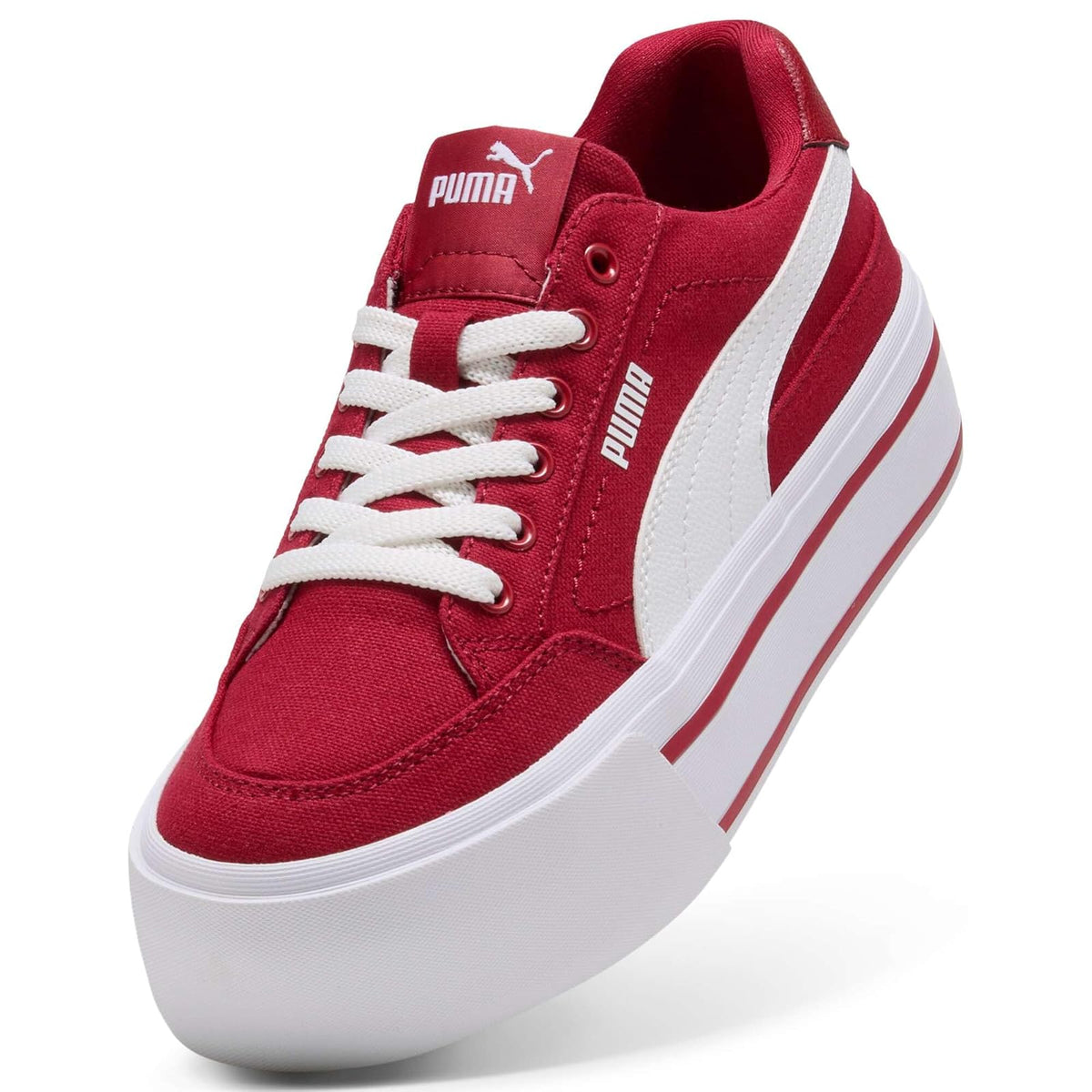 PUMA, Tenis Casuales Court Classic Vulc FS Platform, Mujer, Rojo, Talla 22,5