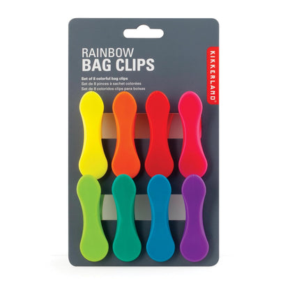 KIKKERLAND Sujetador de papel Arcoiris 8 pzas
