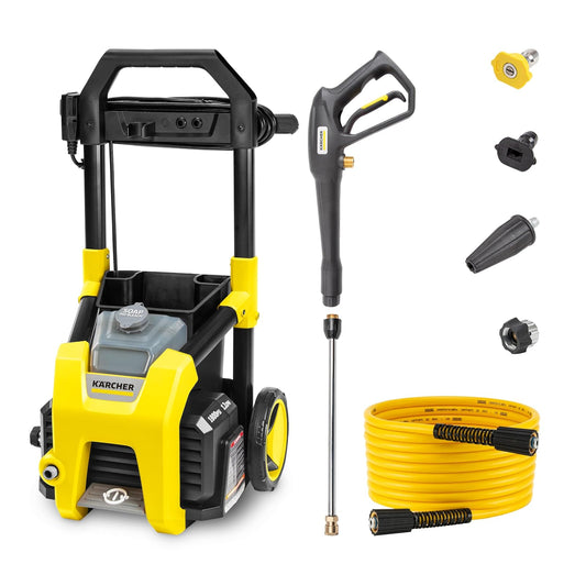 Kärcher K1800PS, MAX 2250 PSI, 3 boquillas de pulverización, Tanque de detergente, para Automóviles, calzadas, revestimientos, Patios, 1.46 máx. GPM