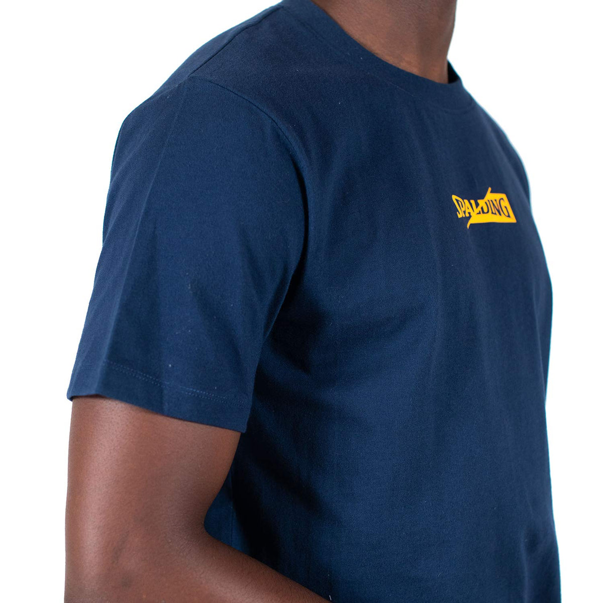 Spalding Camiseta Split Wordmark de Manga Corta Camiseta para Hombre